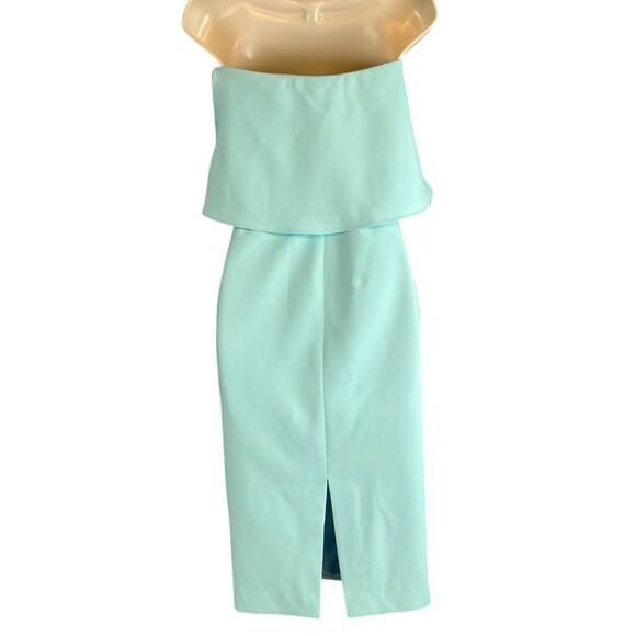 Likely Driggs Cocktail Dress In Seafoam Strapless Midi Size 2 - Picture 6 of 7